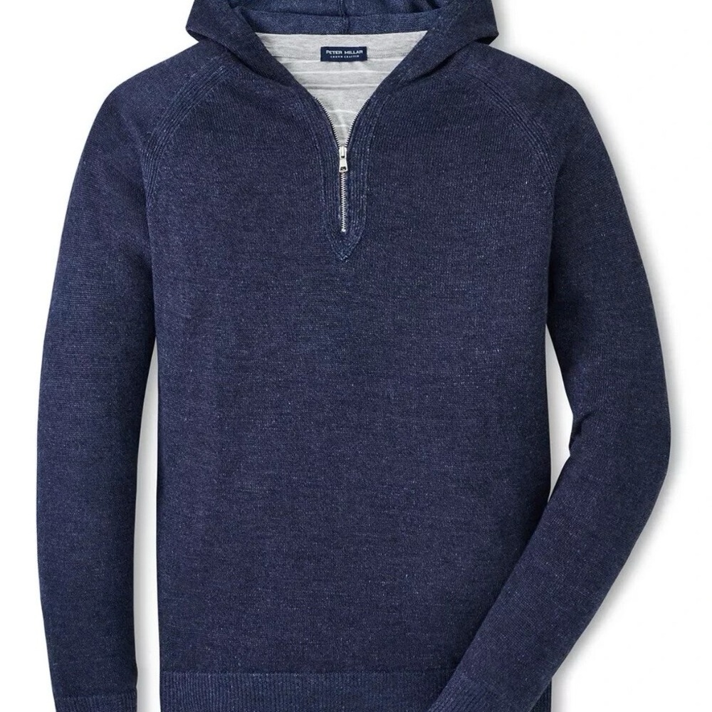 Peter Millar Deep Blue Zip-Up Sweater